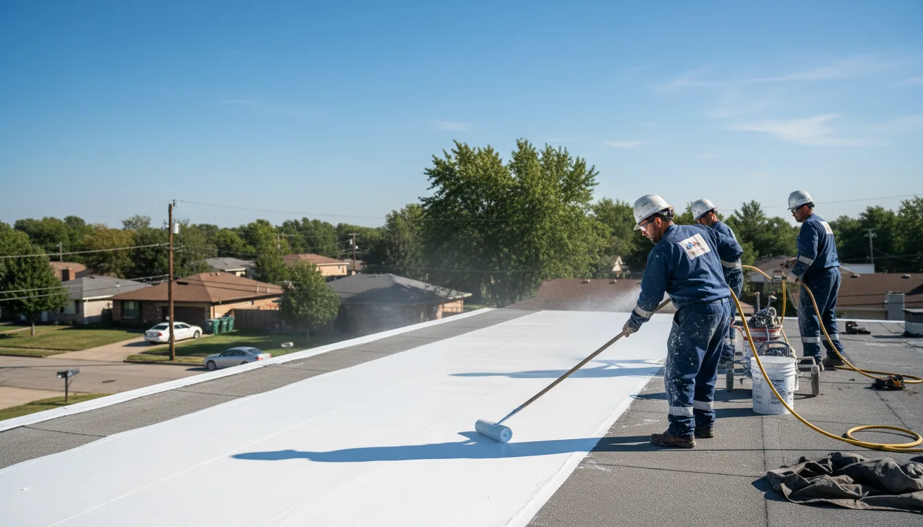 Commercial roof coating in Manchester, IL near me